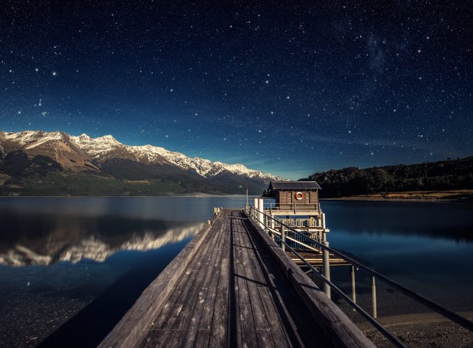 Wallpaper night sky, 5k, 4k wallpaper, stars, mountains, bridge, New Zealand, Space 330697802
